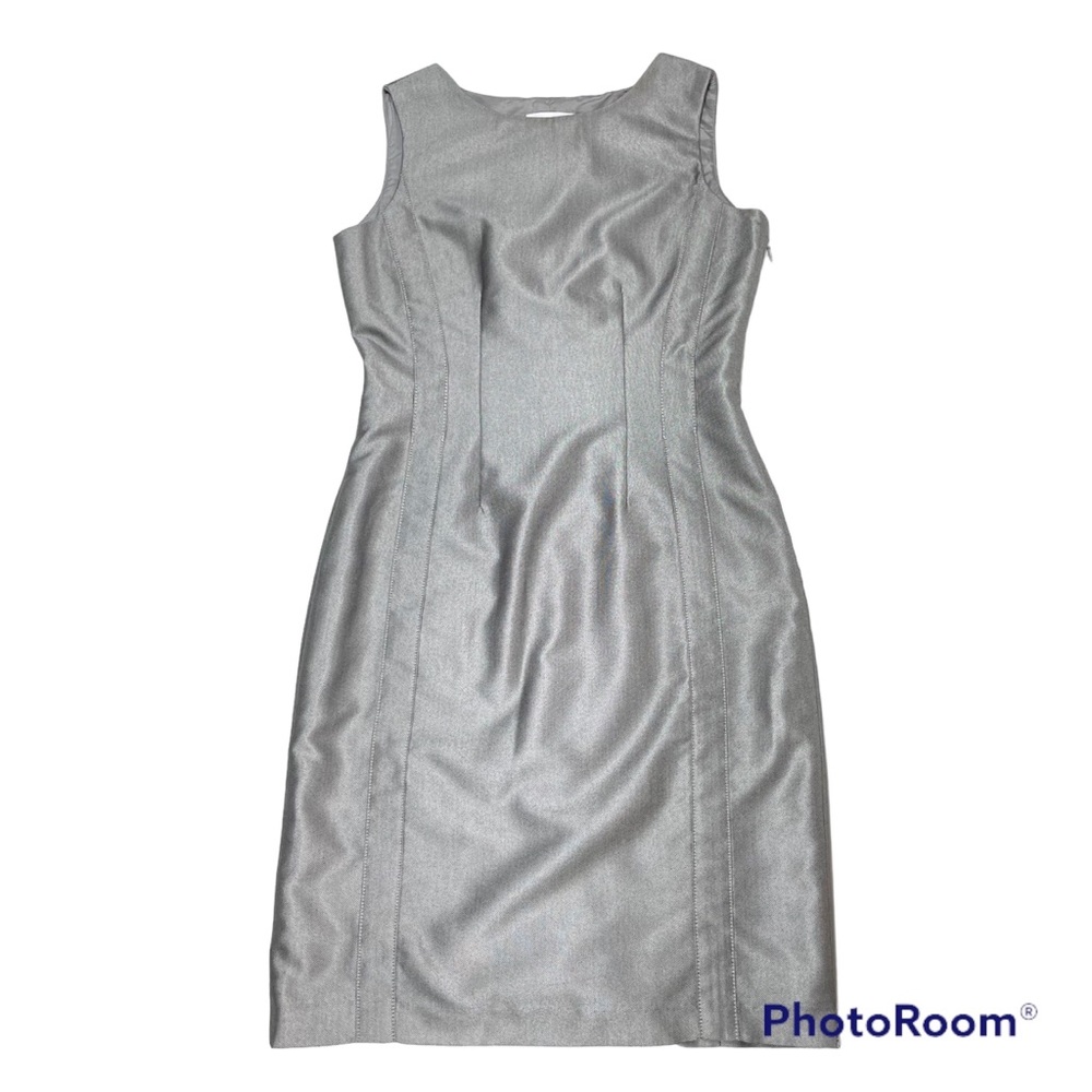 Calvin Klein sleeveless silver gray sheath dress Size 2